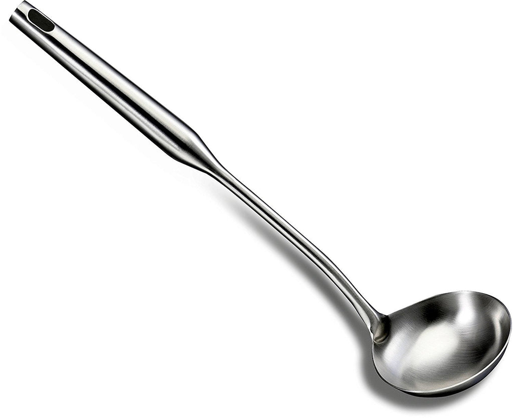 Large Soup Ladle - Flatware Soup Ladles To Serve Soups And Sauces - Canning Ladel Cup - Heavy Duty Commercial Restaurant Quality Dishwasher Safe Stainless Steel Serving Utensil by Pro Chef Kitchen Tools