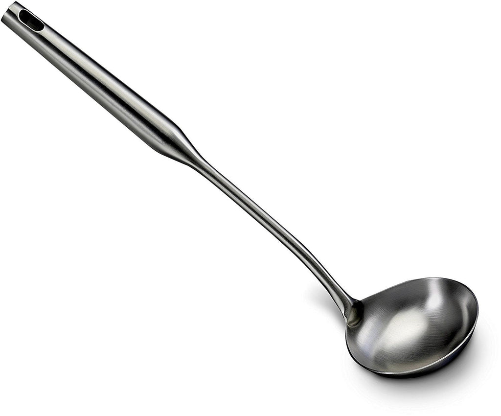 Large Soup Ladle - Flatware Soup Ladles To Serve Soups And Sauces - Canning Ladel Cup - Heavy Duty Commercial Restaurant Quality Dishwasher Safe Stainless Steel Serving Utensil by Pro Chef Kitchen Tools