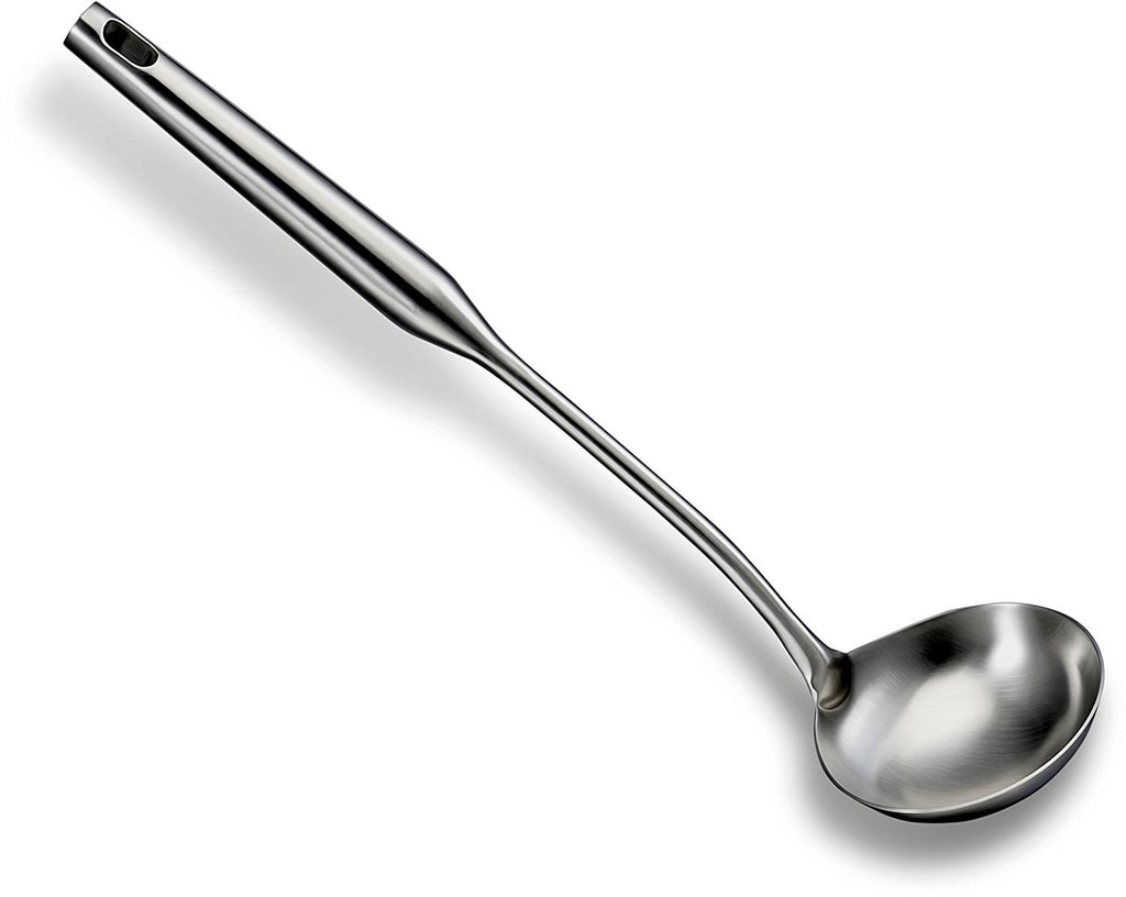 Large Soup Ladle - Flatware Soup Ladles To Serve Soups And Sauces - Canning Ladel Cup - Heavy Duty Commercial Restaurant Quality Dishwasher Safe Stainless Steel Serving Utensil by Pro Chef Kitchen Tools