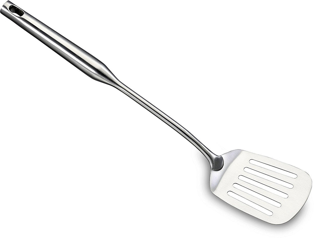 Slotted Turner Grill Spatulas - Big Metal Spatula - Burger Flipper Fish Turner - Wok Cooking Pancake Griddle - Heavy Duty Commercial Restaurant Quality Stainless Steel Utensils by Pro Chef Kitchen Tools
