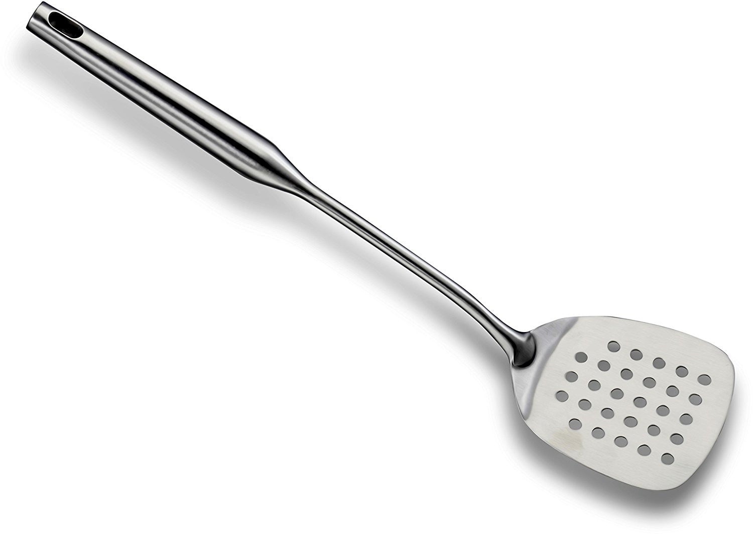 Pro Chef Kitchen Tools Stainless Steel Perforated Turner Spatula - Flipper with Drain Hole to Cook and Serve Fish, Burgers, Eggs, Pancakes and Holes Allow the Food to Easily Slide Off