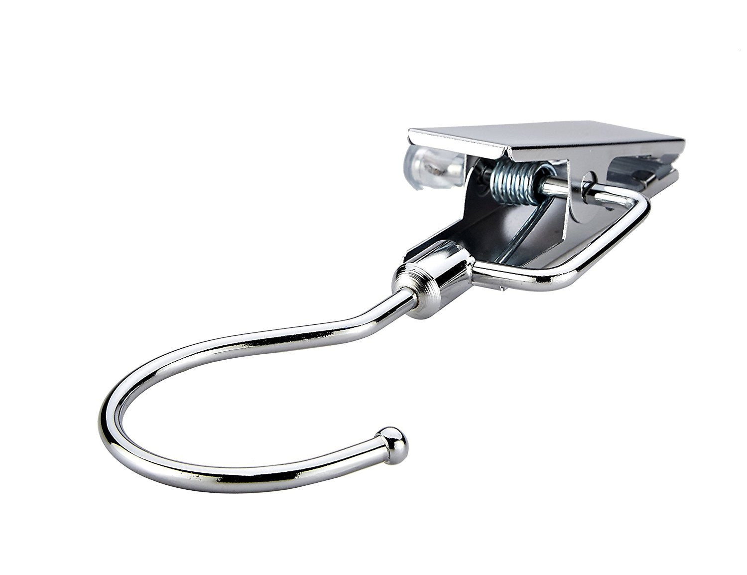 Pro Chef Kitchen Tools Stainless Steel Hanging Swivel Clip Hook - Set of 10 Swiveling Spring Clips with Hooks to Display Hang Boots, Caps, Hats, Laundry Hanger Metal Clothespin Clamps Replacement