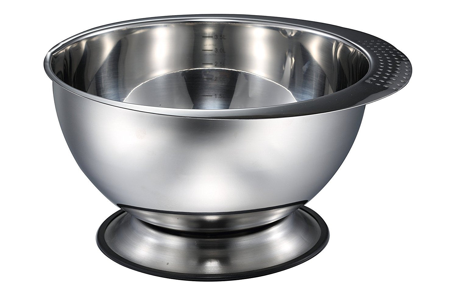 Pro Chef Kitchen Tools Stainless Steel Mixing Bowl - Heavy Duty, Large 3.5 Quart Capacity Wide Prep Bowl Easy To Clean, Oder and Stain Resistant, Retains Heat, Skid Proof Includes Bonus Wire Whisk