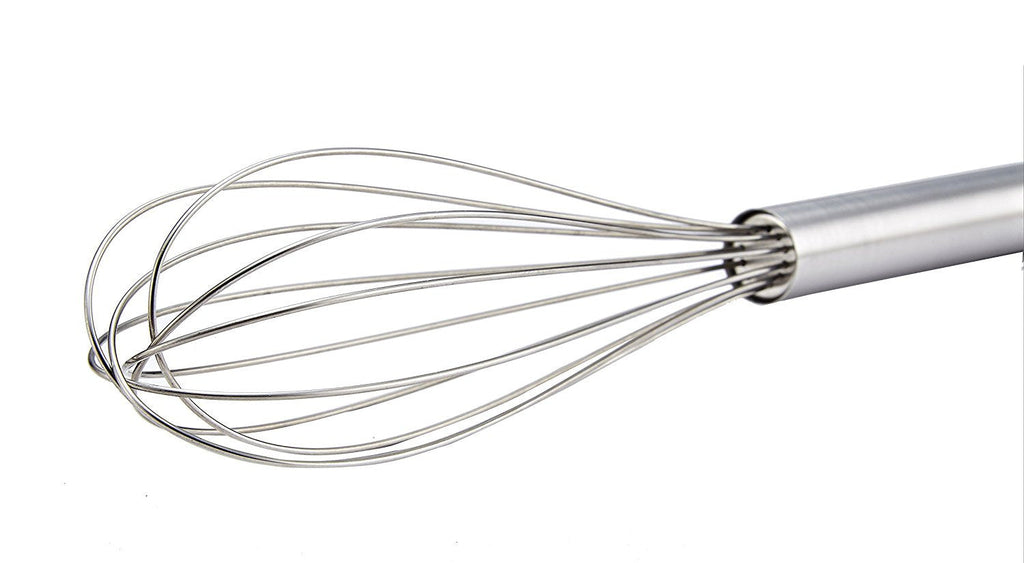 Pro Chef Kitchen Tools Stainless Steel Wire Whisk - 10 inch Balloon Whisk Egg Beaters for French Cooking, Mixing Cake Batter and to Mix, Whip or Blend Sauces
