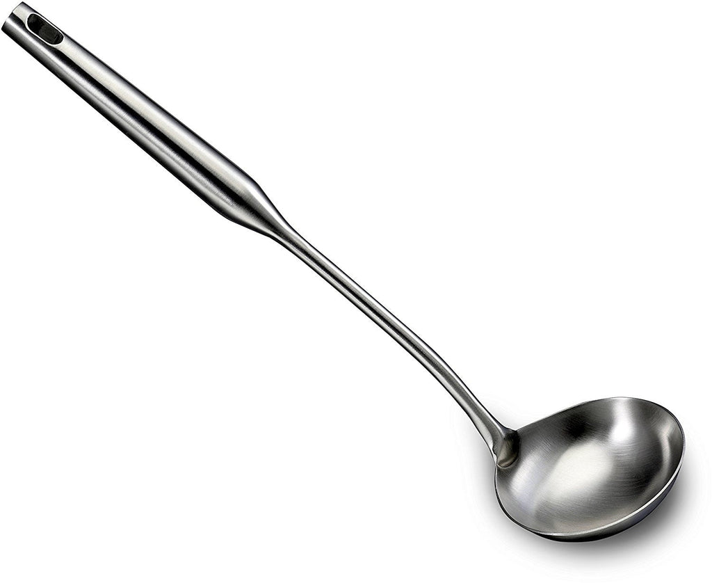 Large Soup Ladle - Flatware Soup Ladles To Serve Soups And Sauces - Canning Ladel Cup - Heavy Duty Commercial Restaurant Quality Dishwasher Safe Stainless Steel Serving Utensil by Pro Chef Kitchen Tools