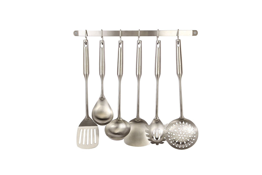 Utensil Holder S Hook 6 Pack Set with Hanging Rack