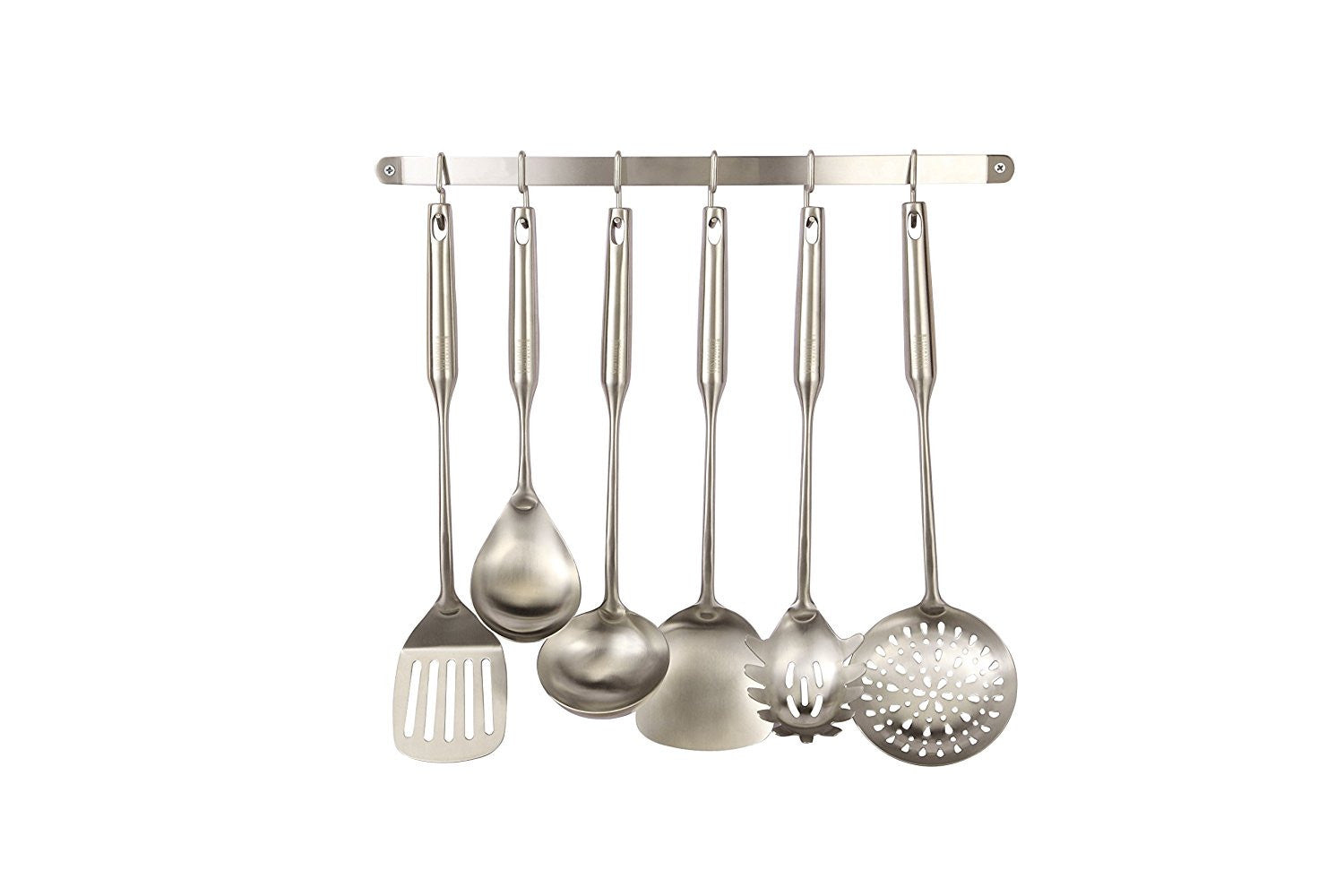 Utensil Holder S Hook 6 Pack Set with Hanging Rack