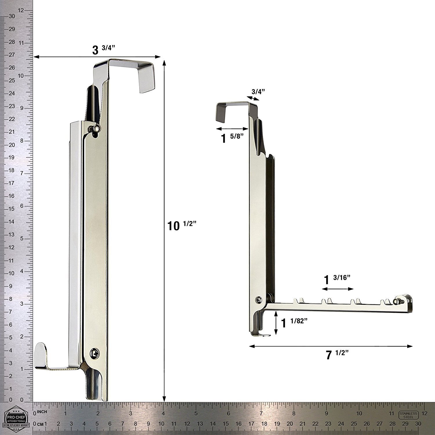 Coat Hooks - Folding Valet Door Organizer
