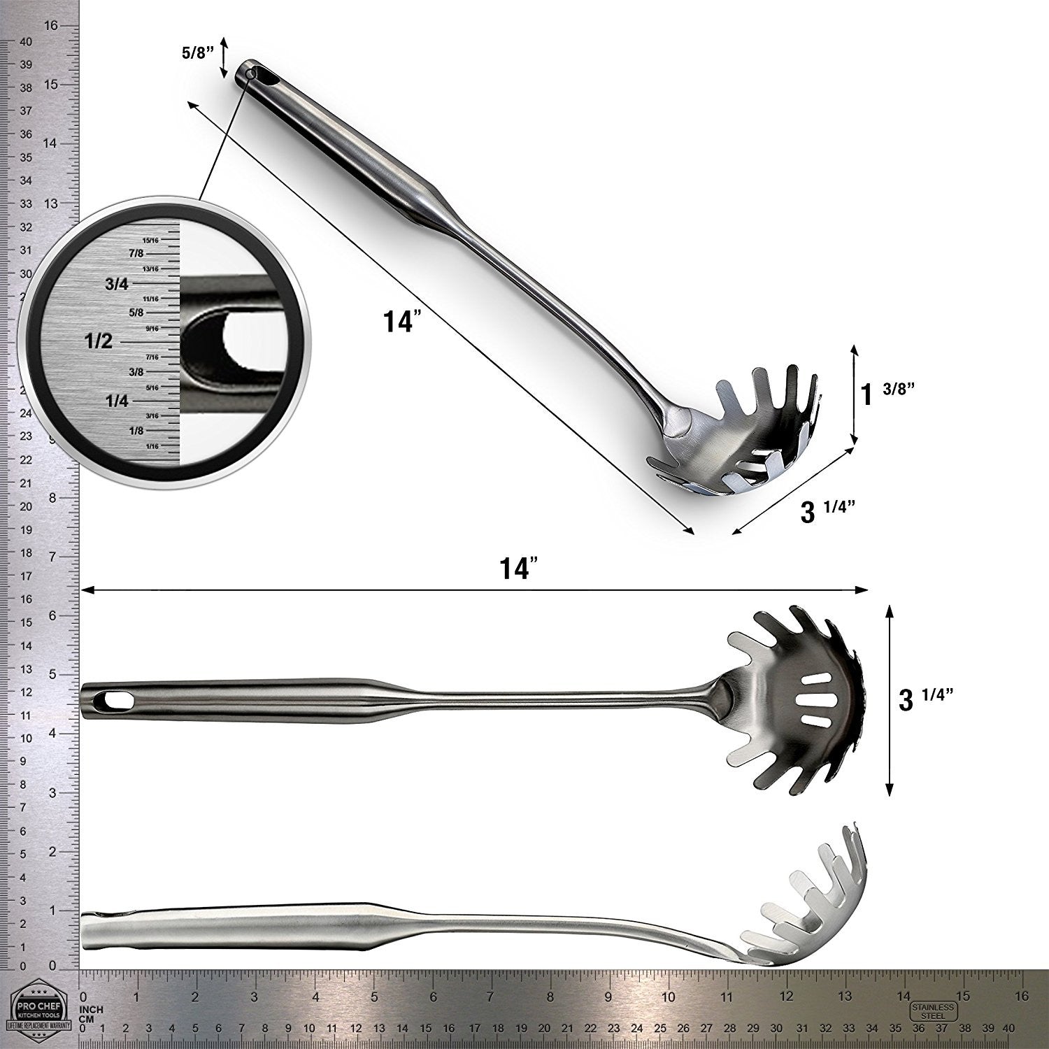 Spaghetti Spoon Pasta Forks - Serving Spoon Drains Serves Noodles