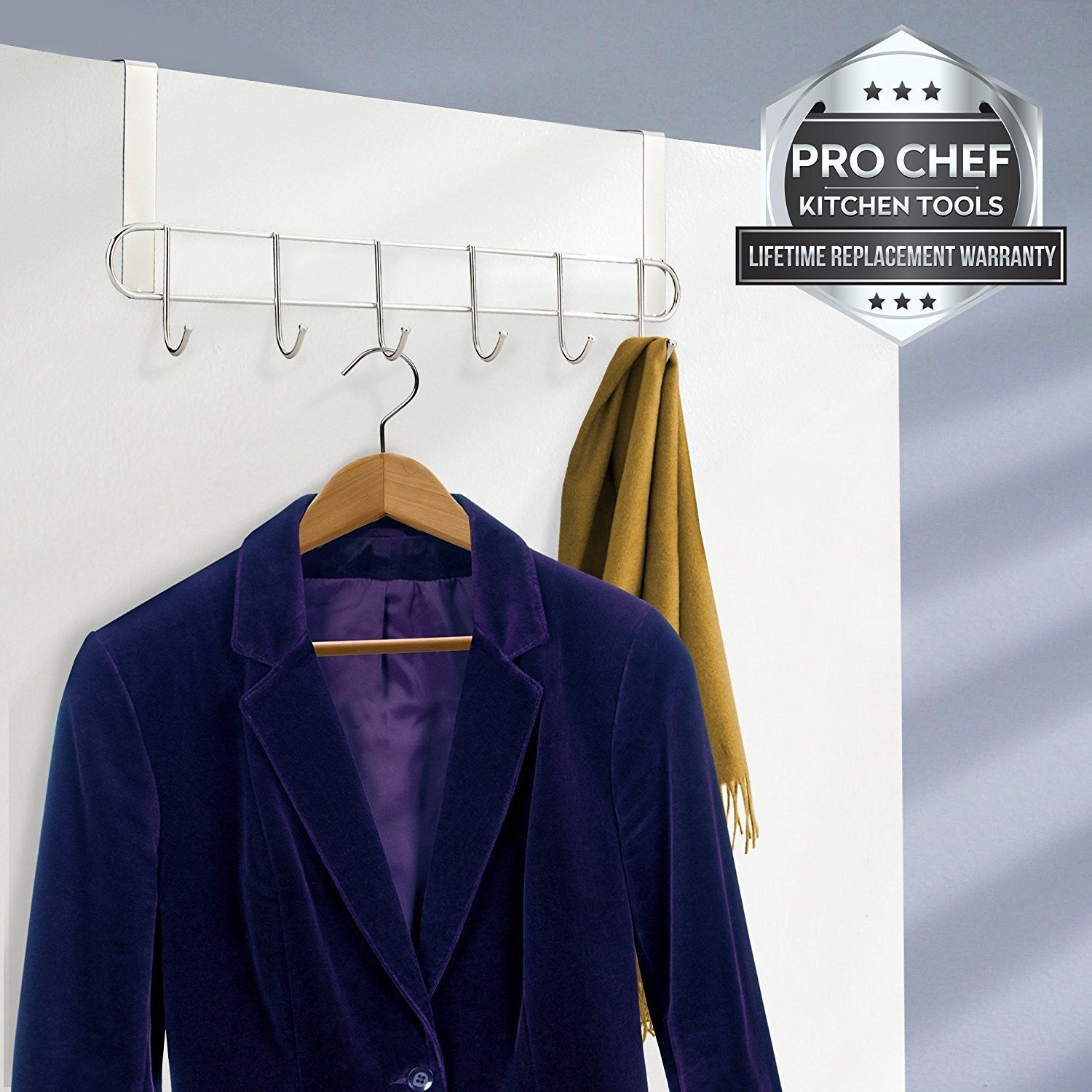 Over The Door Hook - General Purpose Storage Racks - 6 Coat Hooks