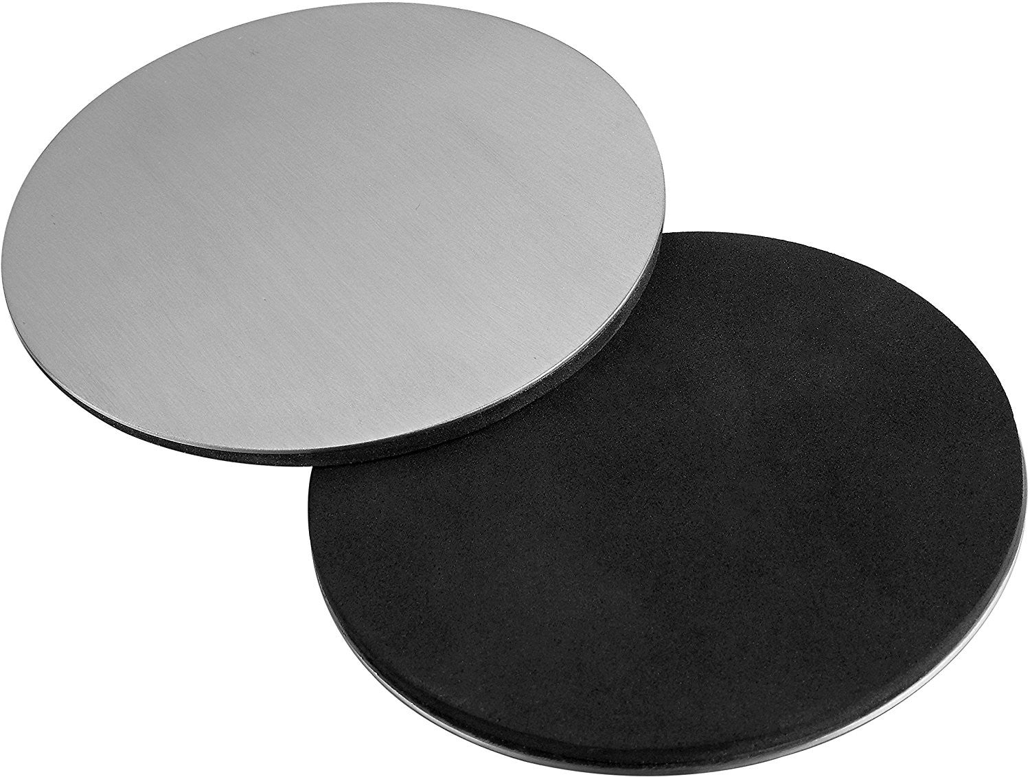 Pro Chef Kitchen Tools Stainless Steel Drink Coaster Set - Prevent Stains and Scratches with 6 Round Table Coasters for Glasses, Bar Drinks, Mugs, Coffee Cups, Tea, Wine, Beverages