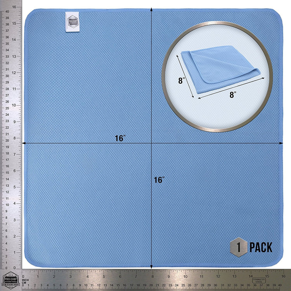 Pro Chef Kitchen Tools Stainless Steel Appliance Polishing Cloth - Clean and Polish Appliances, Counters, Fridge Doors, Sinks, Windows with Easy Wipes Using Dry, Damp or with Cleaners