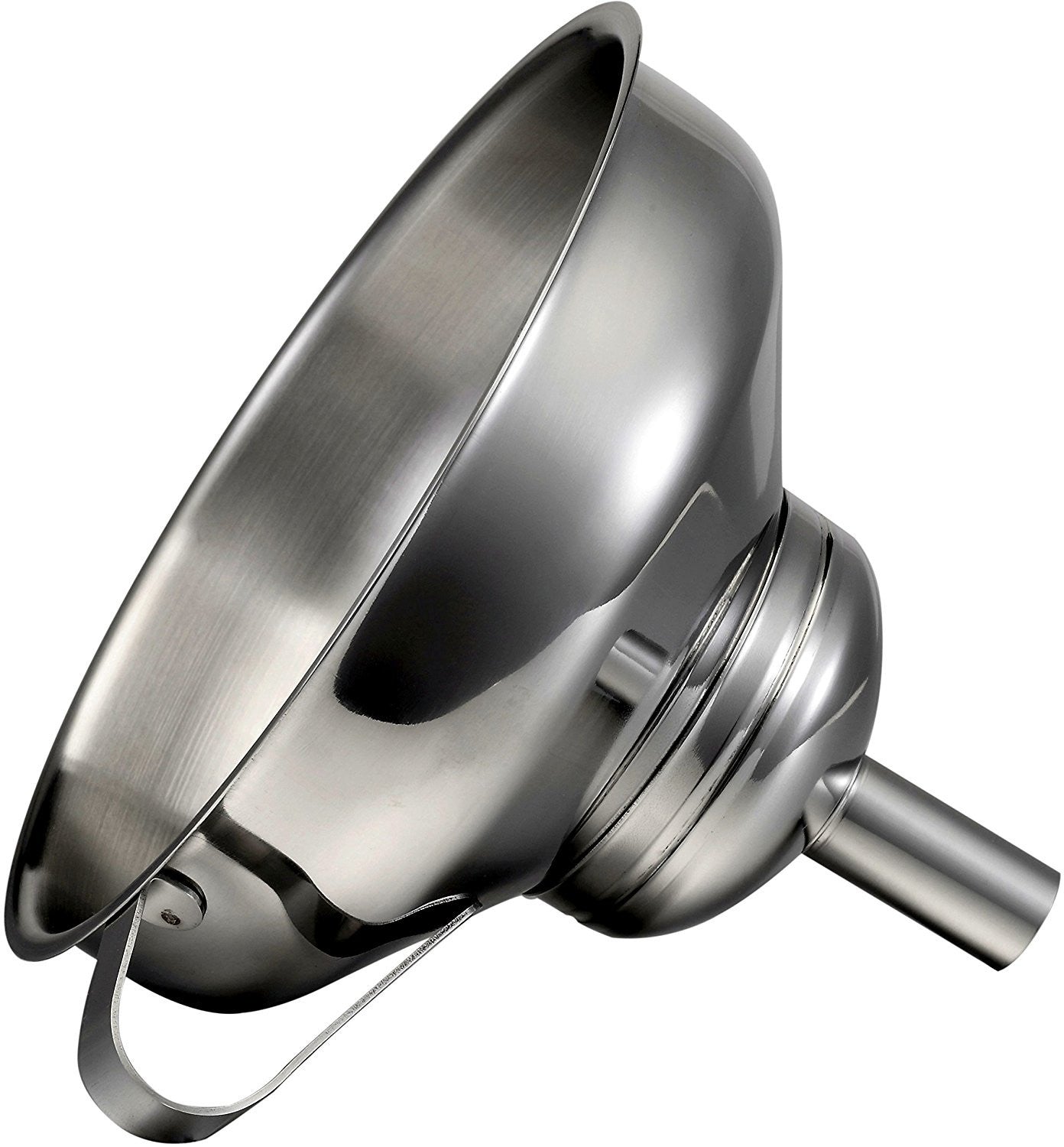 Pro Chef Kitchen Tools Stainless Steel Large Metal Funnel - 2 in 1 Combo Set for Cooking, Canning, Oils, Wine with Removable Strainer Converts to Wide Mouth Funnel when Small Funnel Detached