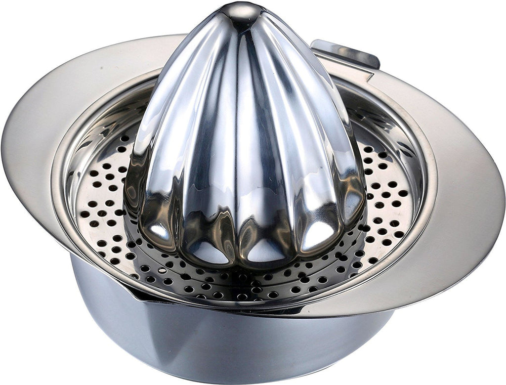 Pro Chef Kitchen Tools Stainless Steel Manual Citrus Juicer - 3 in 1 Adjustable Cup Style Hand Juice Press Extractor for Orchard Fresh Squeezed Lime, Lemon, Orange, Grapefruit Juices