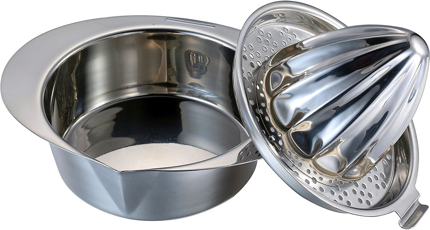 Pro Chef Kitchen Tools Stainless Steel Manual Citrus Juicer - 3 in 1 Adjustable Cup Style Hand Juice Press Extractor for Orchard Fresh Squeezed Lime, Lemon, Orange, Grapefruit Juices