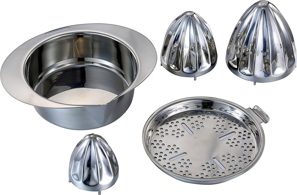 Pro Chef Kitchen Tools Stainless Steel Manual Citrus Juicer - 3 in 1 Adjustable Cup Style Hand Juice Press Extractor for Orchard Fresh Squeezed Lime, Lemon, Orange, Grapefruit Juices