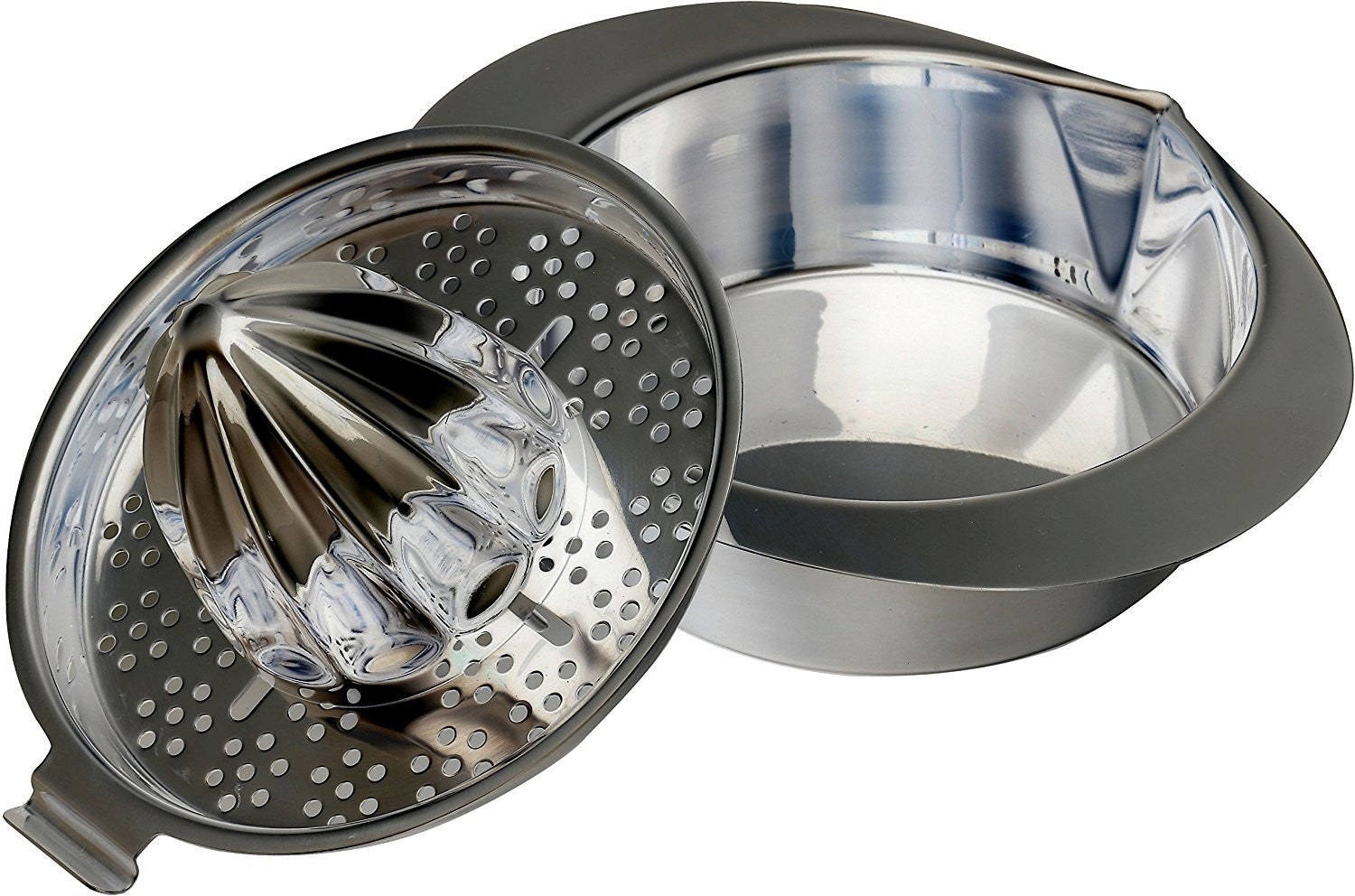 Pro Chef Kitchen Tools Stainless Steel Manual Citrus Juicer - 3 in 1 Adjustable Cup Style Hand Juice Press Extractor for Orchard Fresh Squeezed Lime, Lemon, Orange, Grapefruit Juices