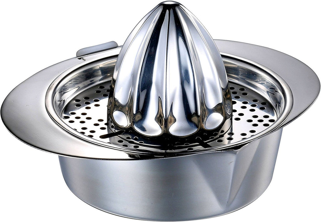 Pro Chef Kitchen Tools Stainless Steel Manual Citrus Juicer - 3 in 1 Adjustable Cup Style Hand Juice Press Extractor for Orchard Fresh Squeezed Lime, Lemon, Orange, Grapefruit Juices