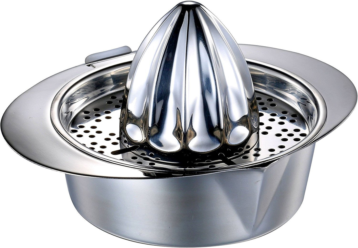 Pro Chef Kitchen Tools Stainless Steel Manual Citrus Juicer - 3 in 1 Adjustable Cup Style Hand Juice Press Extractor for Orchard Fresh Squeezed Lime, Lemon, Orange, Grapefruit Juices