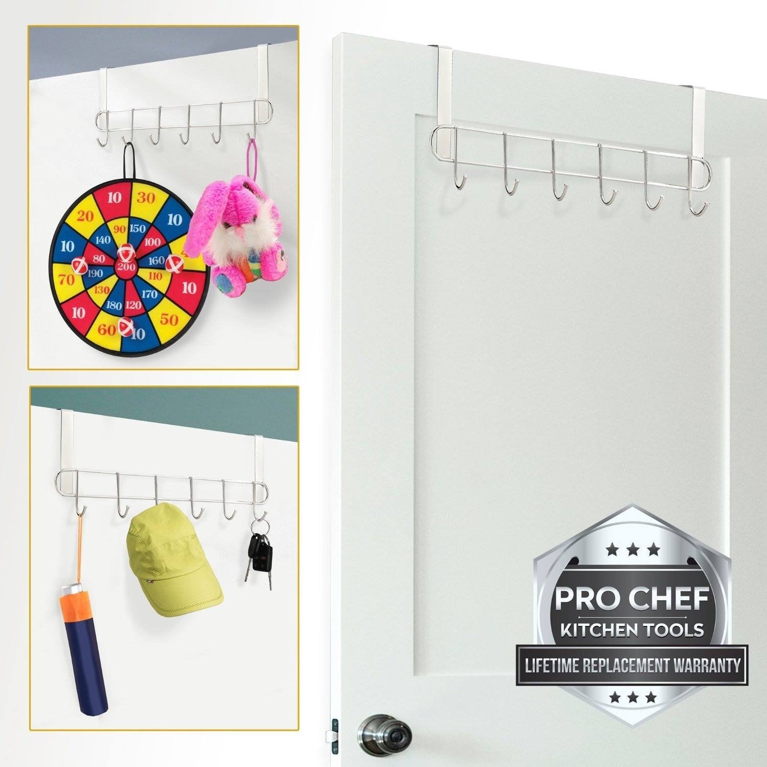 Over The Door Hook - General Purpose Storage Racks - 6 Coat Hooks